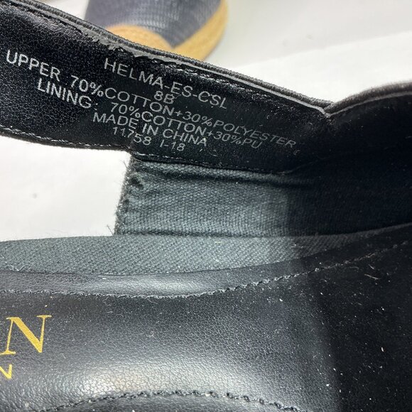 Lauren Ralph Lauren Black Woven Helma Espadrille Wedge Heels Women's Size 8 - Picture 5 of 9